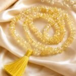Yellow Opal Stone Chips Mala For Women