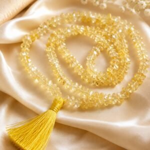Yellow Opal Stone Chips Mala For Women