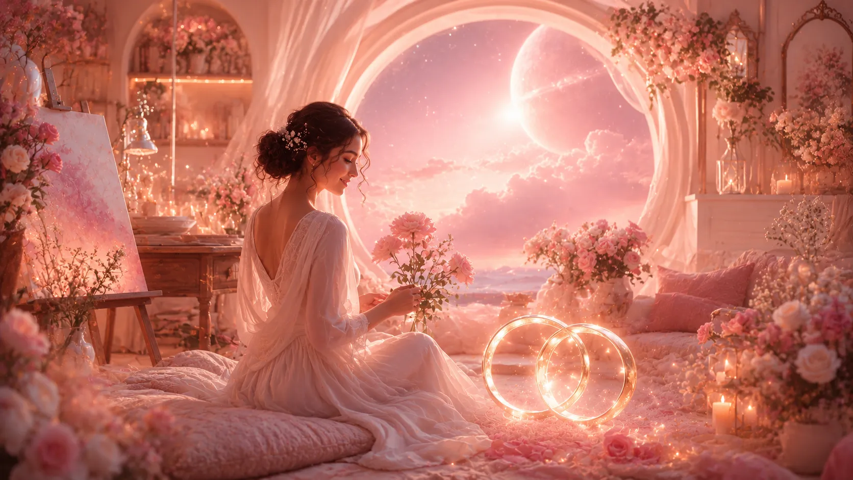 Dreamy atelier with floral magic