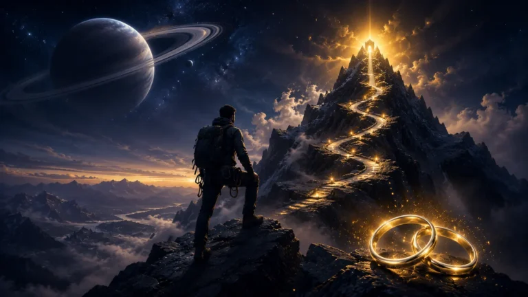 Epic journey to the glowing summit